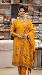 PURE BANARSI SUIT WITH WORK