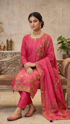 PURE BANARSI SUIT WITH WORK