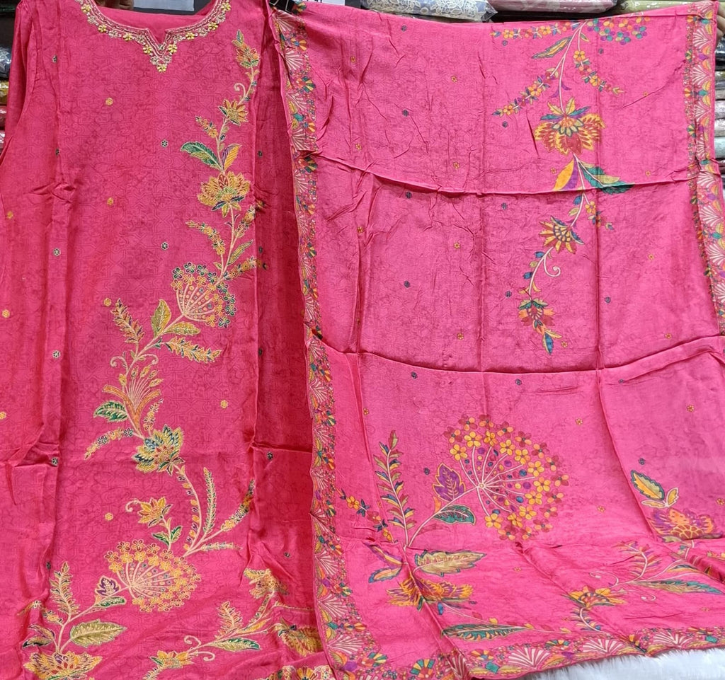 PURE BANARSI SUIT WITH WORK
