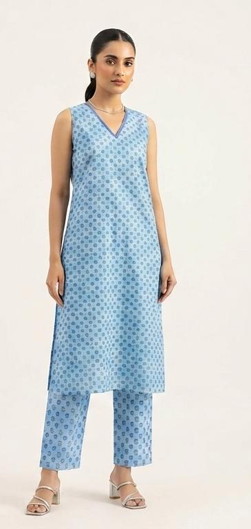 PURE COTTON SLEEVELESS SUIT