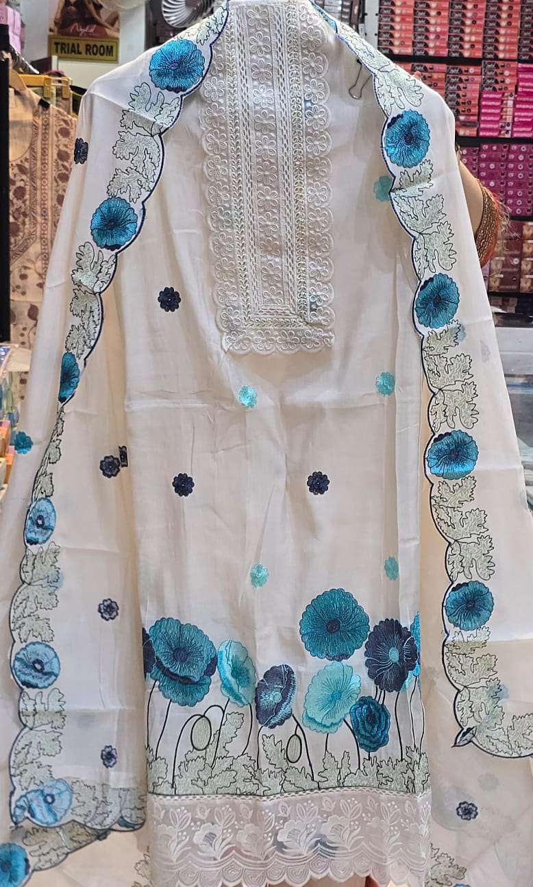 DESIGNER FLORAL EMBROIDERY SUIT