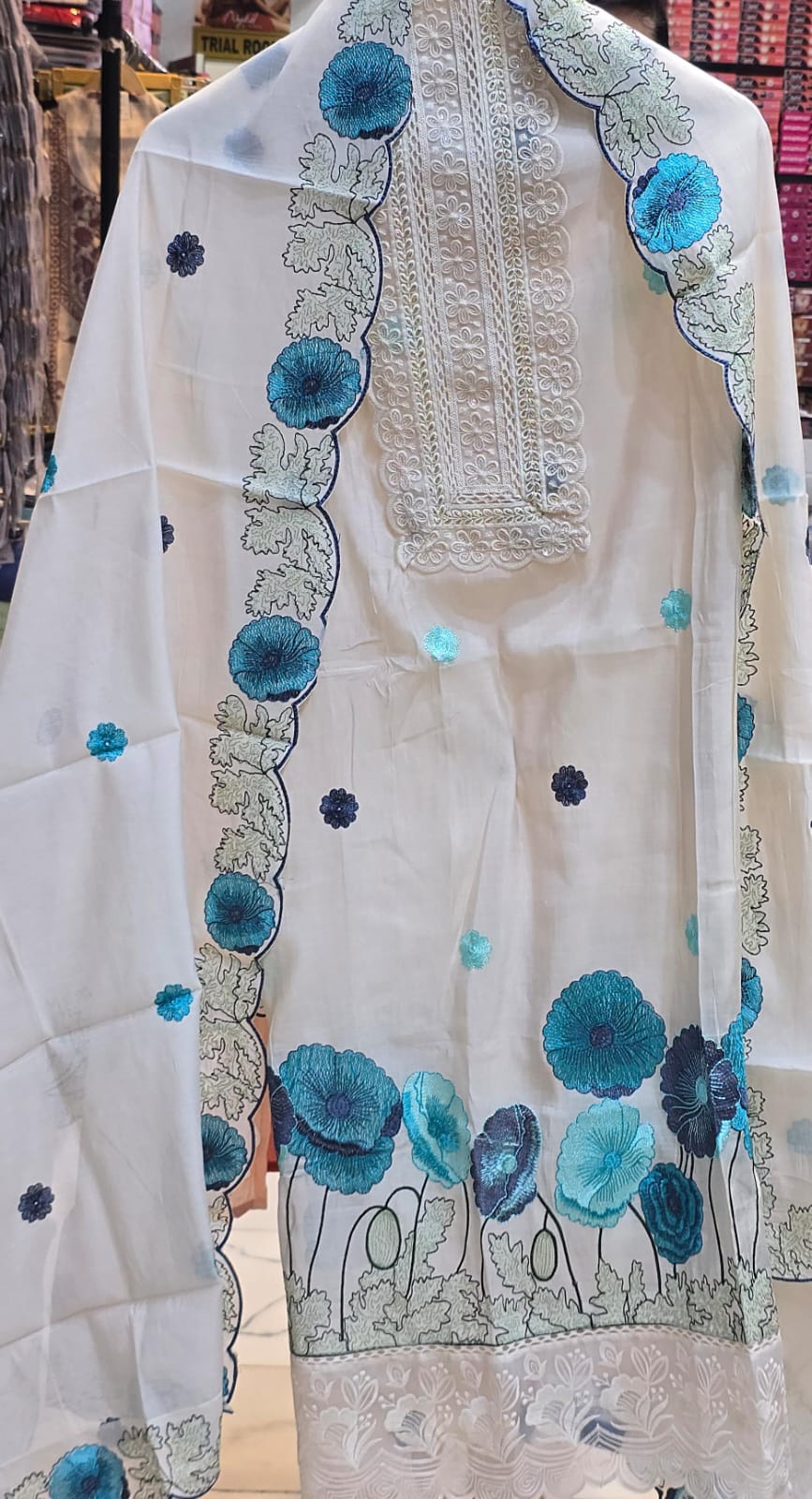 DESIGNER FLORAL EMBROIDERY SUIT