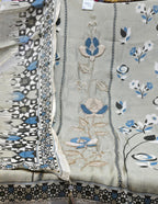 Elegant Muslin Suit with Heavy Moti & Nalki Work