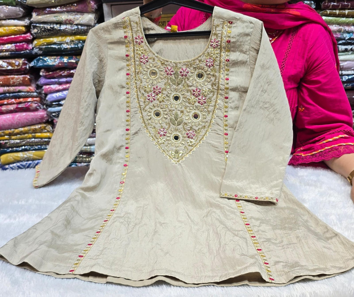 Elegant Ivory Farshi Salwar Suit
