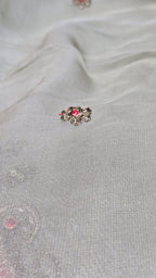 Elegant Mauve Chinnon Suit with Anquisite Moti Work