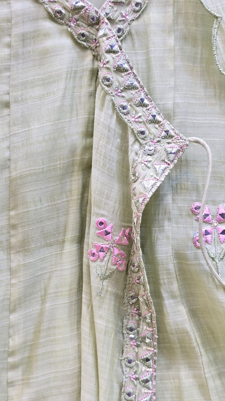 Mal chanderi Angrakha Suit