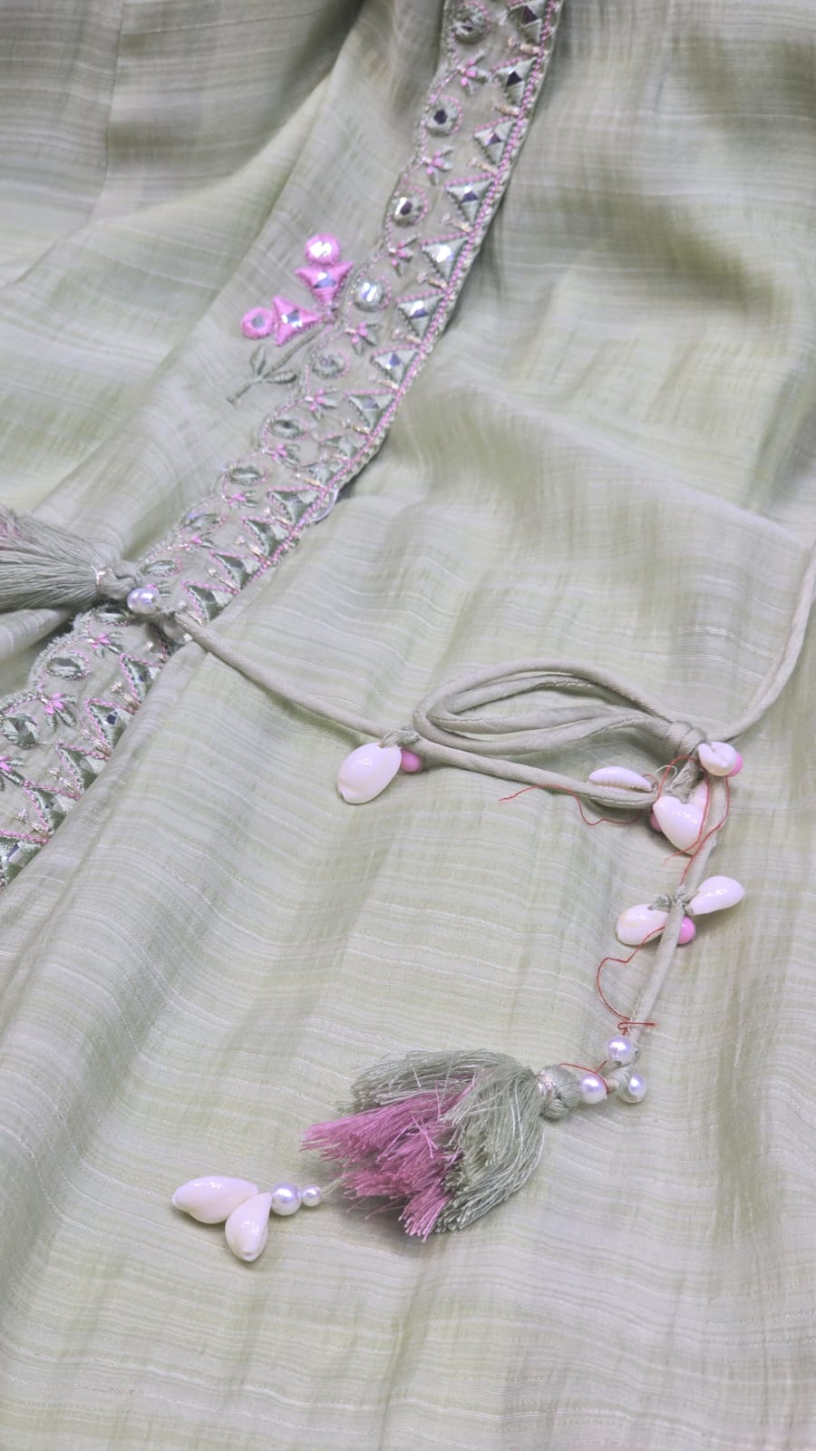 Mal chanderi Angrakha Suit